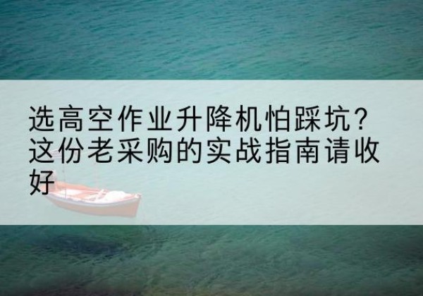 连平高空作业升降机厂家推荐-选高空作业升降机怕踩坑？这份老采购的实战指南请收好